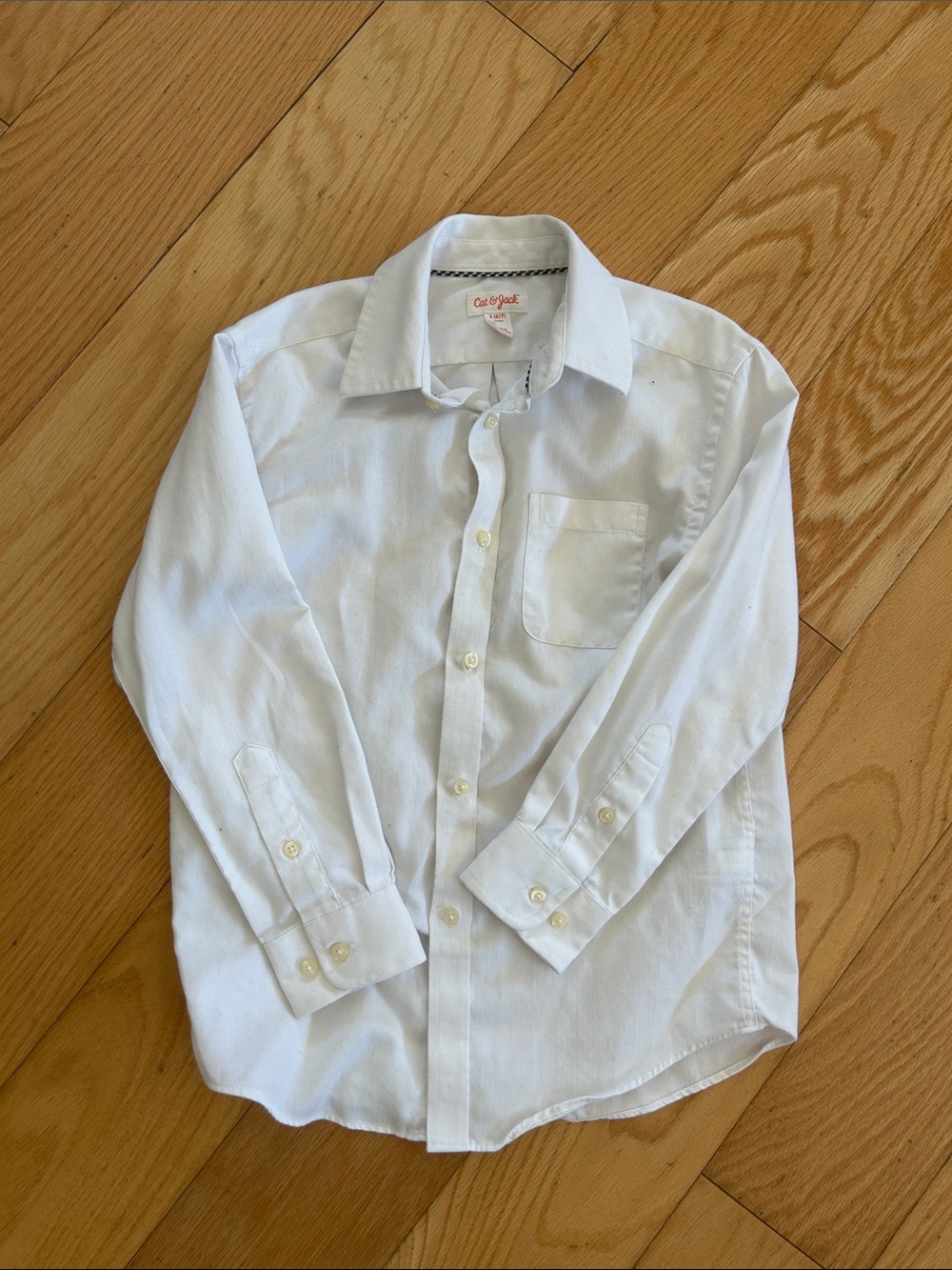 Cat & Jack White Long-Sleeve Button Shirt